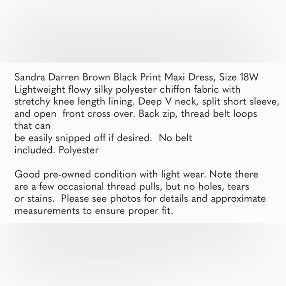 Sandra Darren Brown Black Neutral Print Dress stylish comfortable flattering - Picture 14 of 14